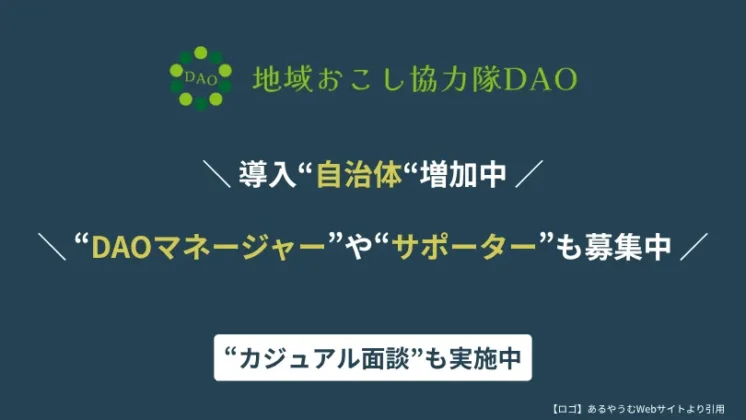 活動中の地域おこし協力隊DAOを紹介