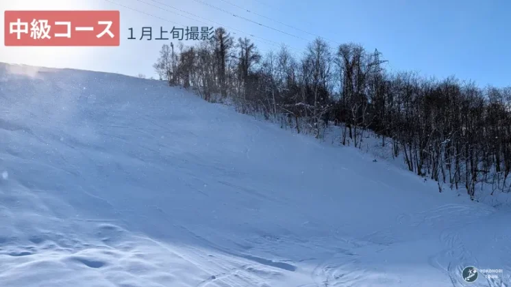 コンサドーレ仁木スキーパーク_1月上旬の中級コース