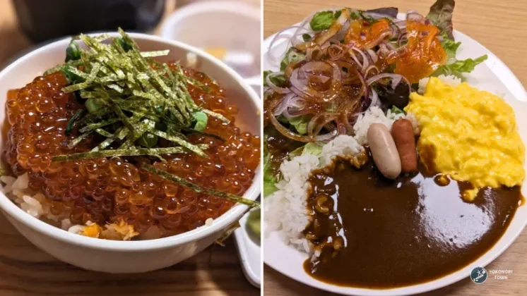 富良野スノーボード旅行の朝食で食べた「ホテルナトゥールヴァルト富良野の朝食ビュッフェ」のいくら丼とオムカレーを再現